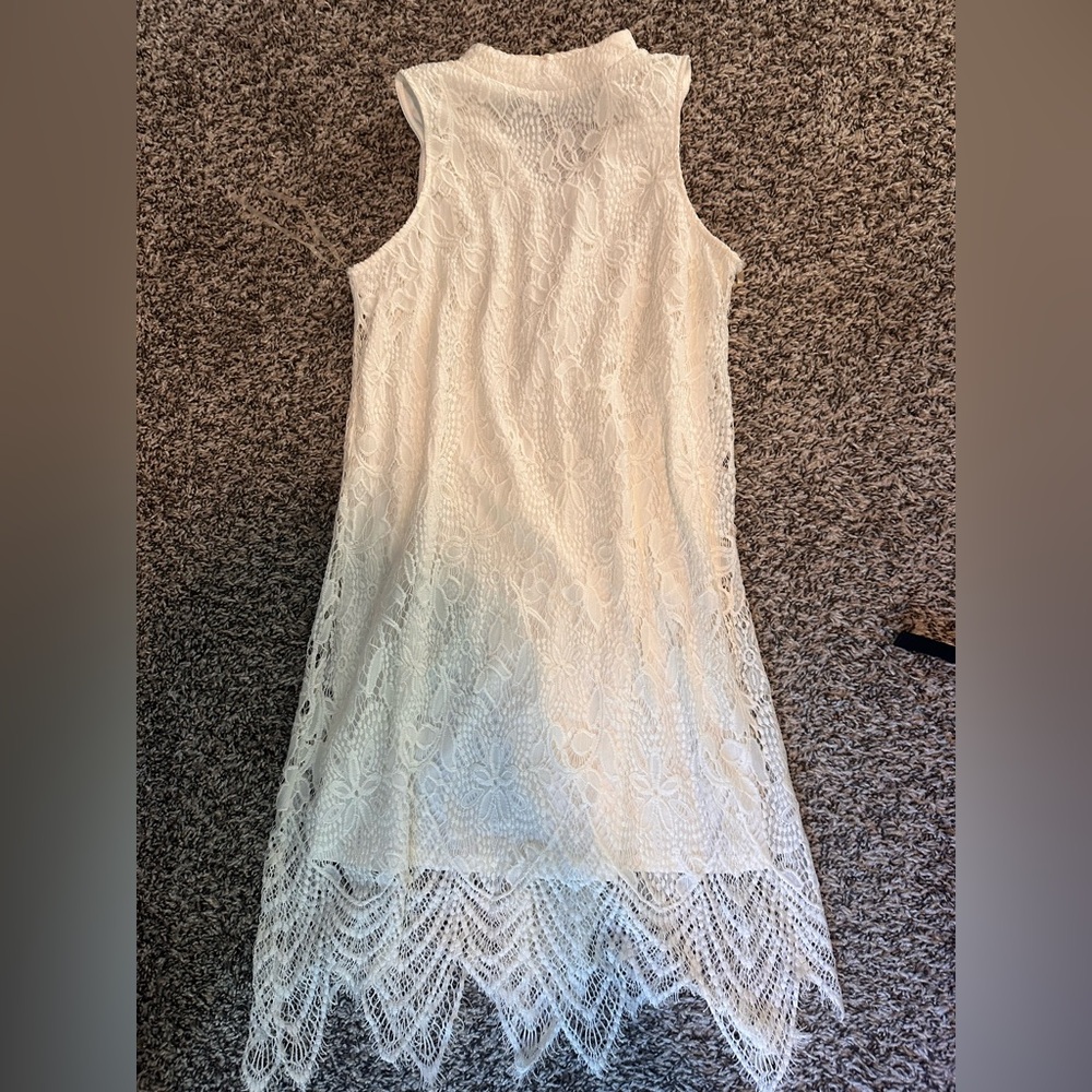 Fire Los Angeles Lace Midi Dress - Cream